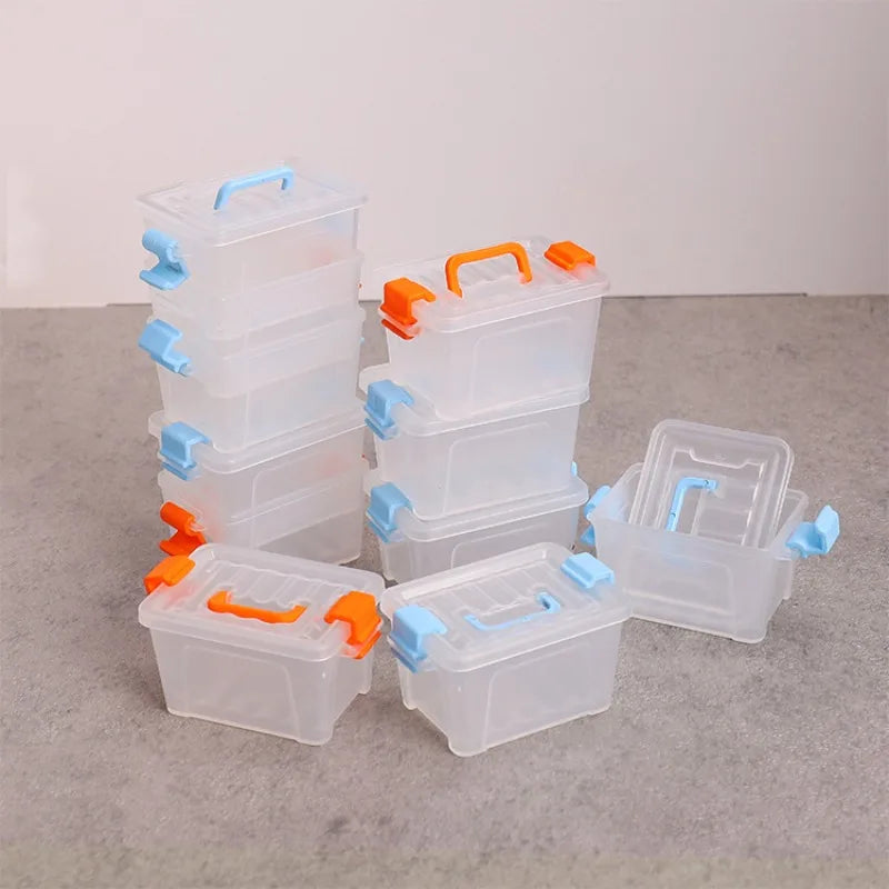 5 Mini Suitcase Storage Boxes Transparent Small Item Organizer DIY Miniature Scene Decor Photography Props Handcraft Essentials Oasis Select