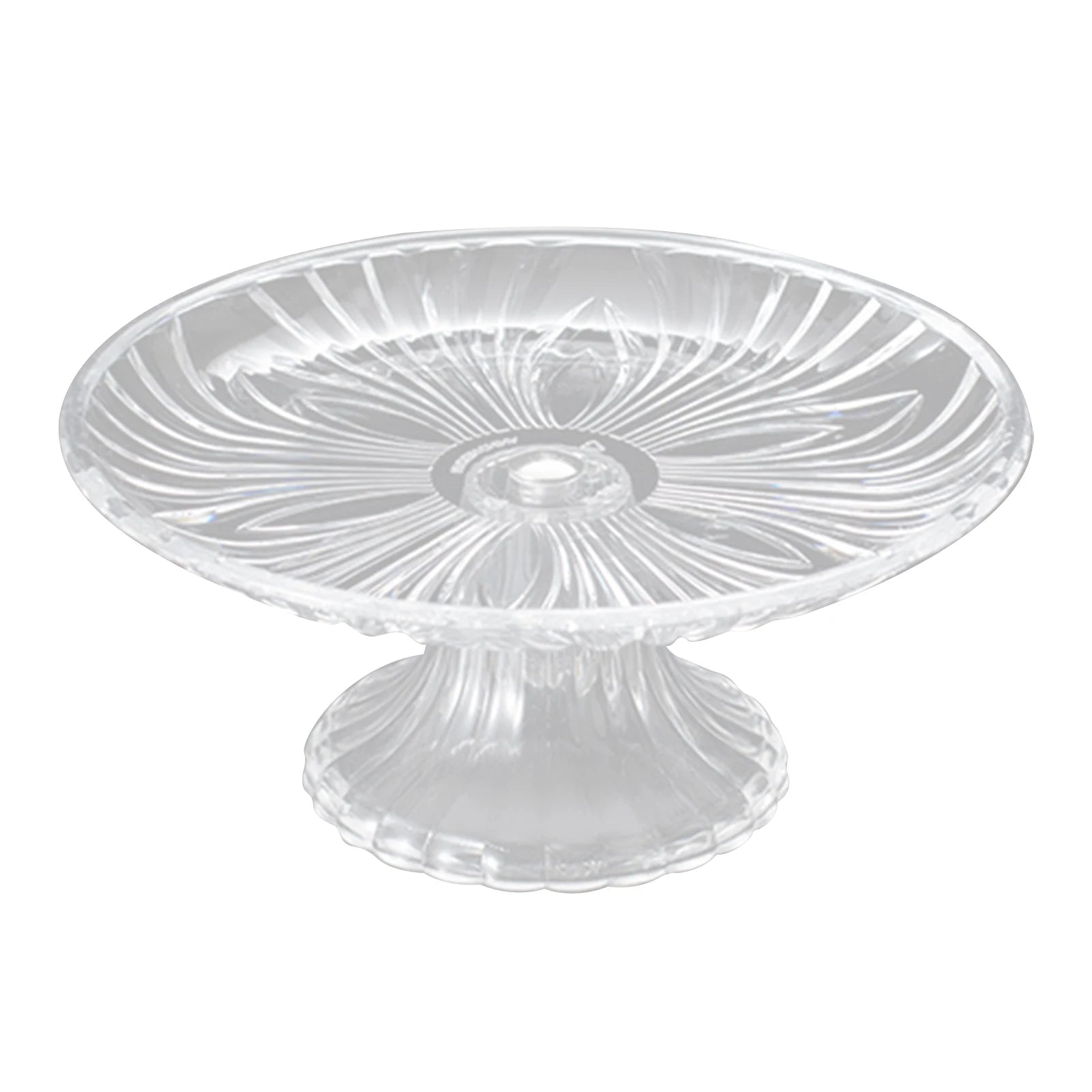 Clear Acrylic Snack & Fruit Serving Tray | Round PET Plate