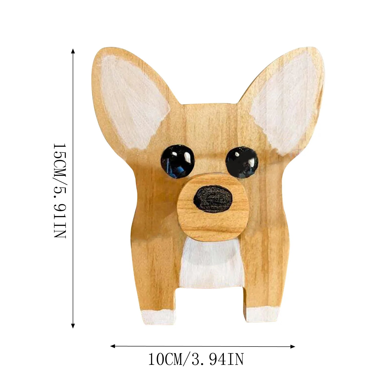 Corgi Dog Glasses Stand Christmas Gift Handmade Wooden Spectacle Holder Cute Pet Eyeglass Display Ornaments Oasis Select Light Yellow M