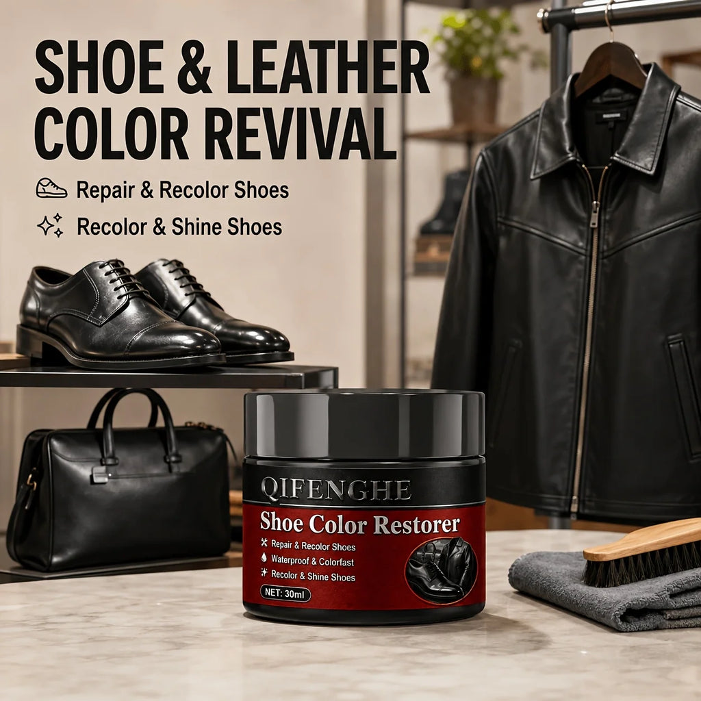 Black Leather Shoe Repair Cream – Dye Restorer & Polish