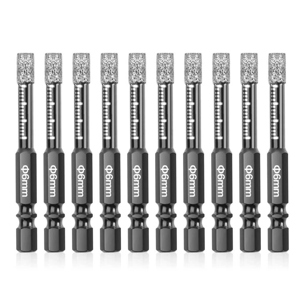 2026-WISH 40Pcs Diamond Drill Bits,6Mm Dry Diamond Core Drill Bit Set For ,Granite,Tile,Glass,Marble,Brick,Stone Oasis Select