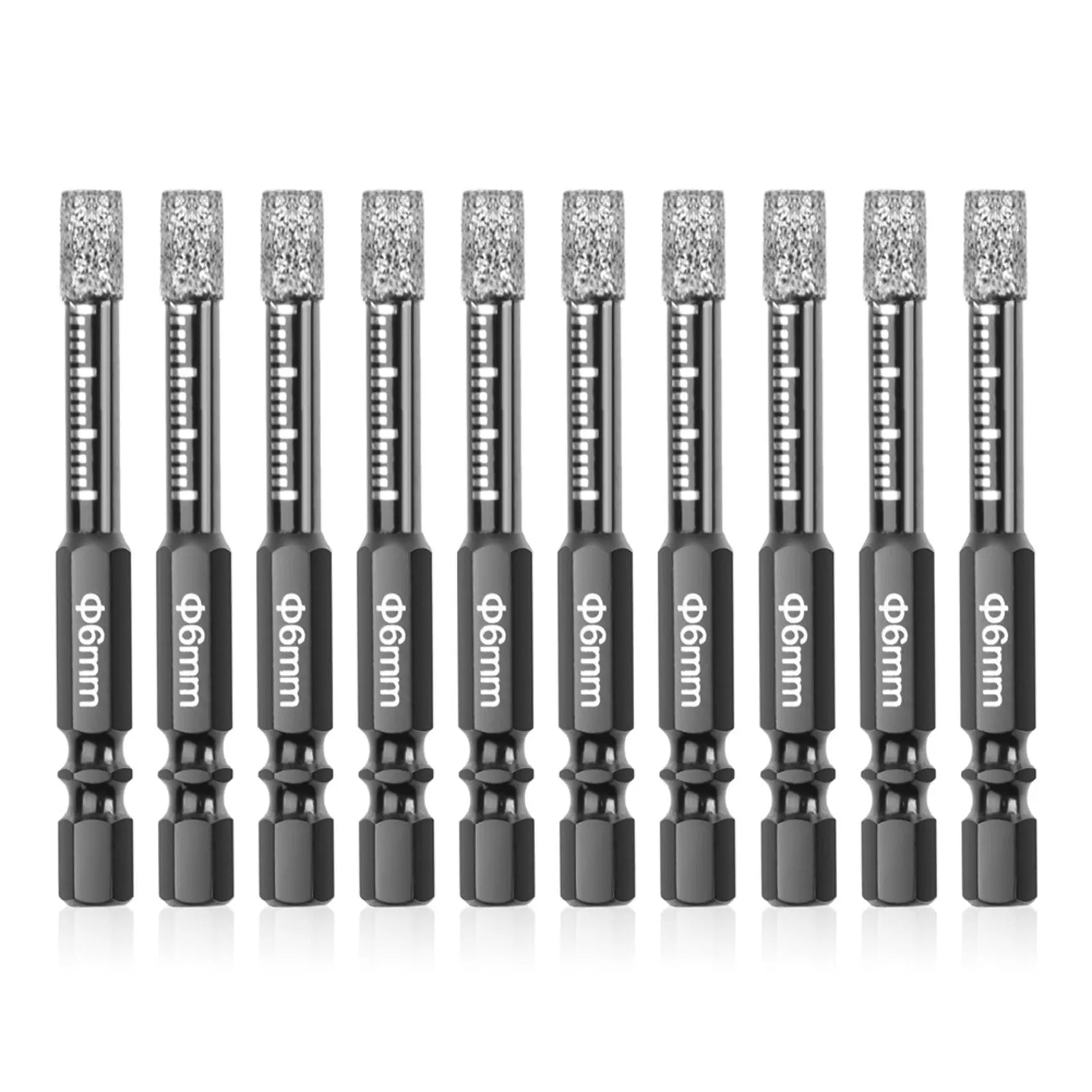 2026-WISH 40Pcs Diamond Drill Bits,6Mm Dry Diamond Core Drill Bit Set For ,Granite,Tile,Glass,Marble,Brick,Stone Oasis Select