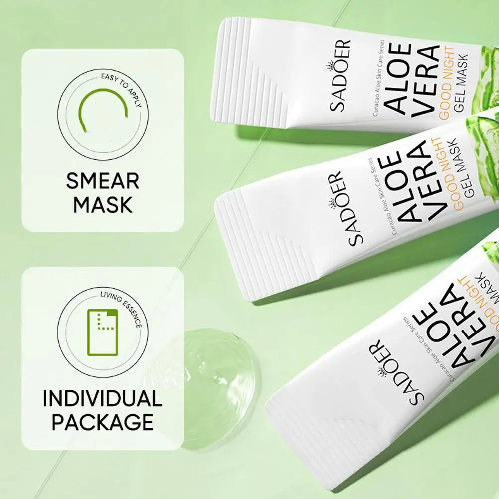 20pcs Aloe Vera & Ceramide Milk Sleeping Mask Nourishing Pores Rejuvenation Skin Smooth Moisturizing Mask Skin Care For Beauty Oasis Select