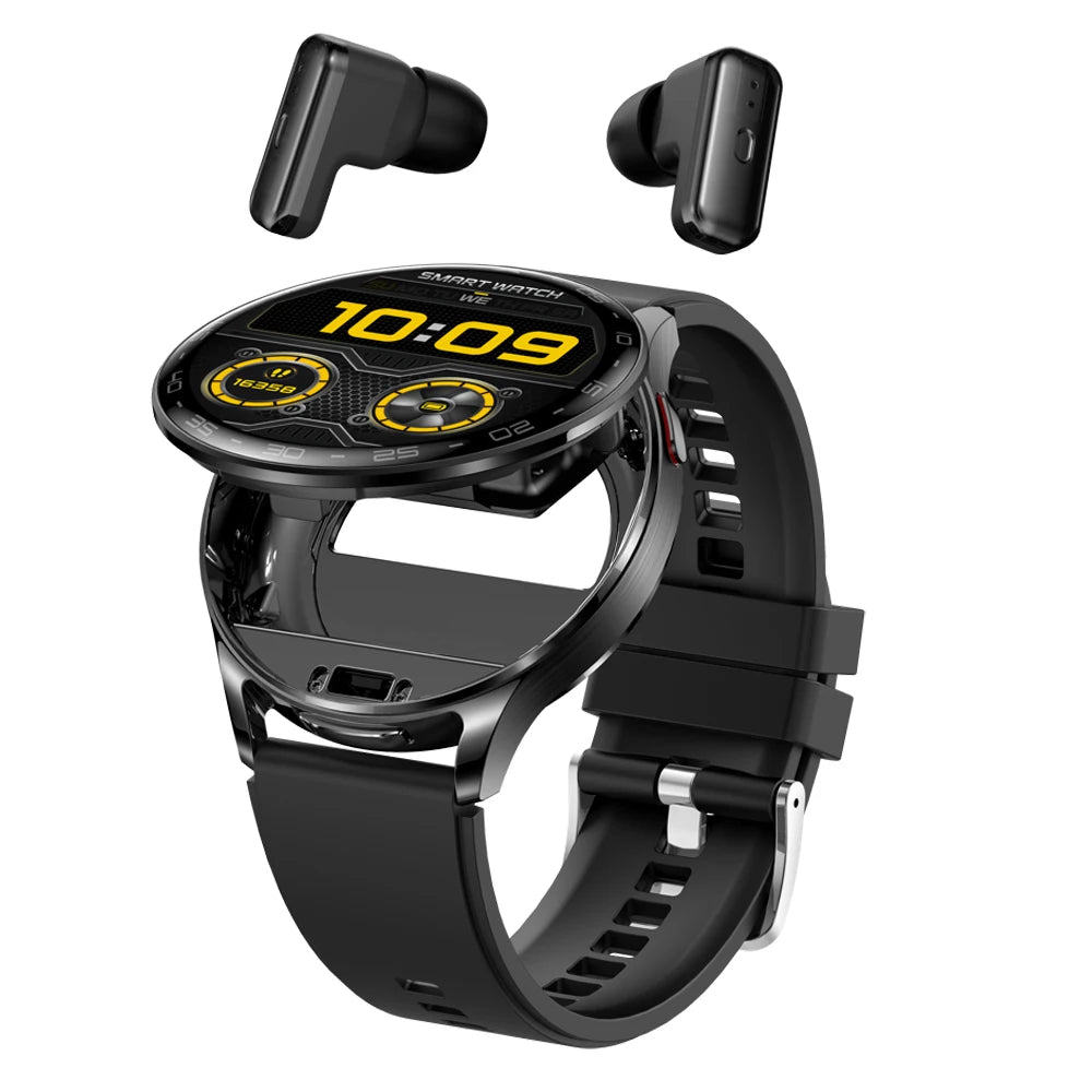 1.39" Women Smartwatch Men 2 In 1 TWS Headset Smart Watch Sport Fitness Heart Rate Health Watches Noise Reduction Earphone Music Oasis Select BKBKS