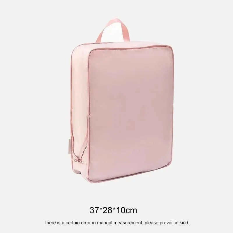 Vacuum Compression Storage Bags, Space Saver Bags for Clothes-Waterproof Travel Organizer,Portable for Moving & Seasonal Storage Oasis Select pink 1pcs
