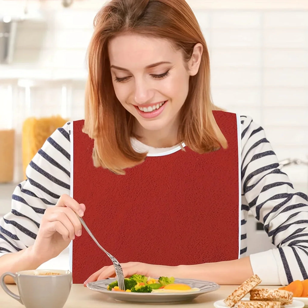 1pc Adult Bib for Eating and Care, Soft and Lightweight Daily Care Apron, Essential Aid for Elderly Mealtime Recovery Oasis Select