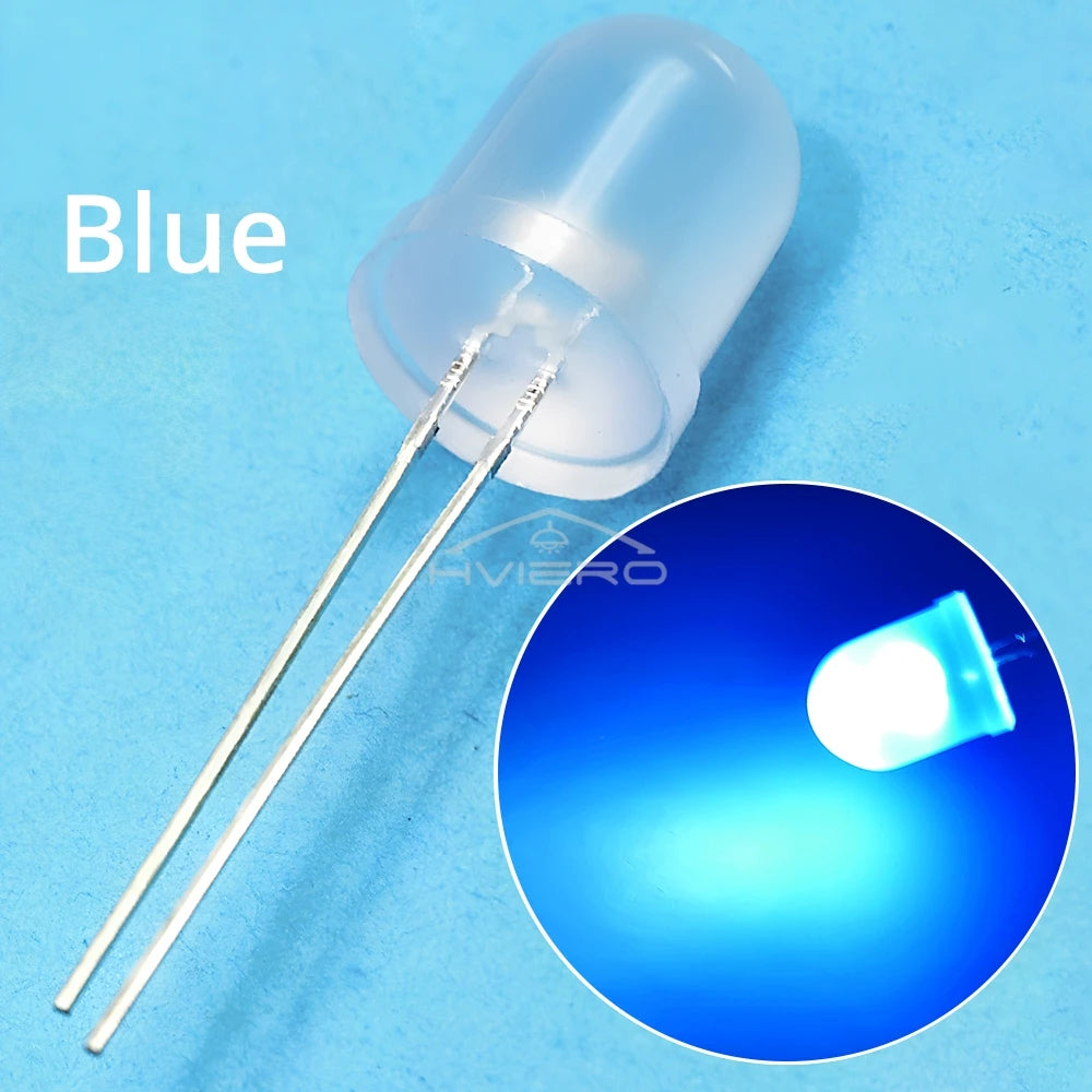 250/500PCS 10mm Diffused LED Beads – Ultra Bright Bulbs