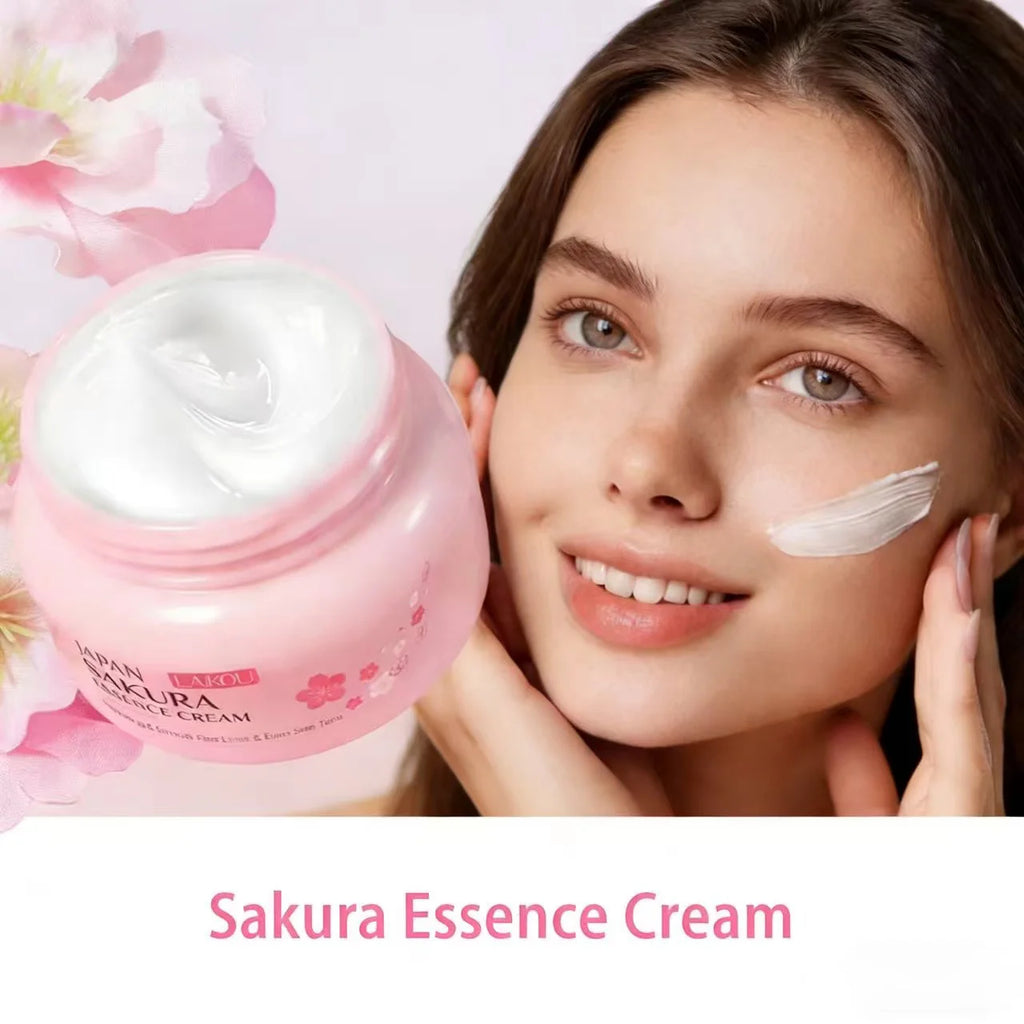 LAIKOU Sakura Essence Face Cream 60g - Moisturizing Repair Hydrating Cream, Gentle Nourishing Non-Greasy Lotion for Dry Skin Oasis Select