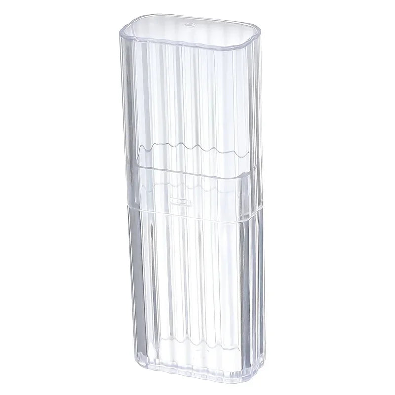 1pc Portable Transparent Storage Box, Practical Toothpick Cotton Swab Case for Travel or Business Trip Oasis Select