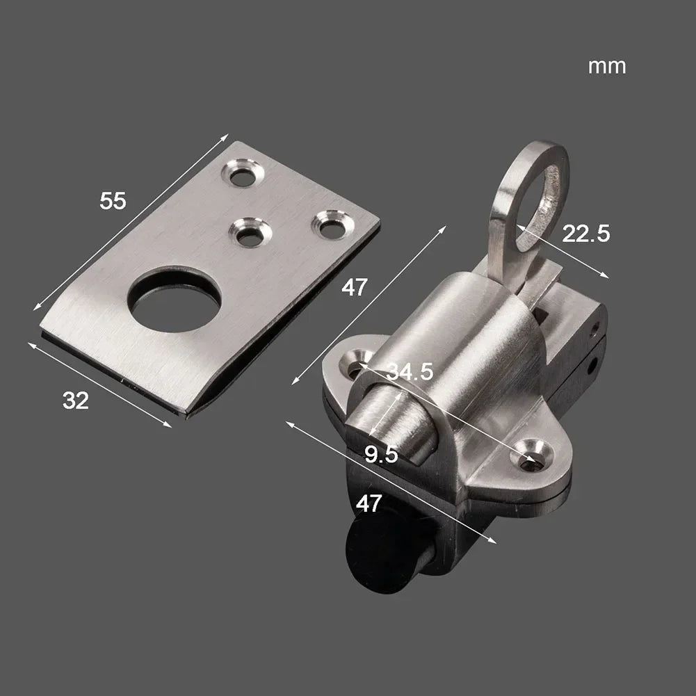 Stainless Steel Self-closing Spring Anti-theft Latch Automatic Latch Door Latch Home DIY Decoration Hardware Accessories Oasis Select