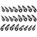24pcs Tips Guide Tips Transparent Guides Line Rings Mixed Size Ring Rod Repair Kit Fishing Fishing For Lure Fish Rods Oasis Select 24pcs
