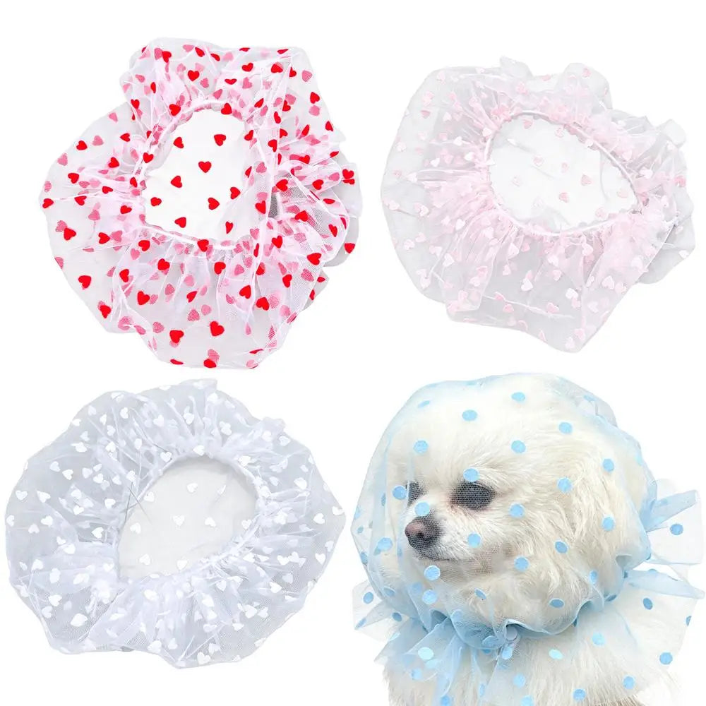 4Pcs Pet Mesh Head Cover For Dogs Anti-Eating Stray Headgear Breathable Portable Outdoor Walking Muzzle Sleeve Pet Accessories Oasis Select L 4Pcs