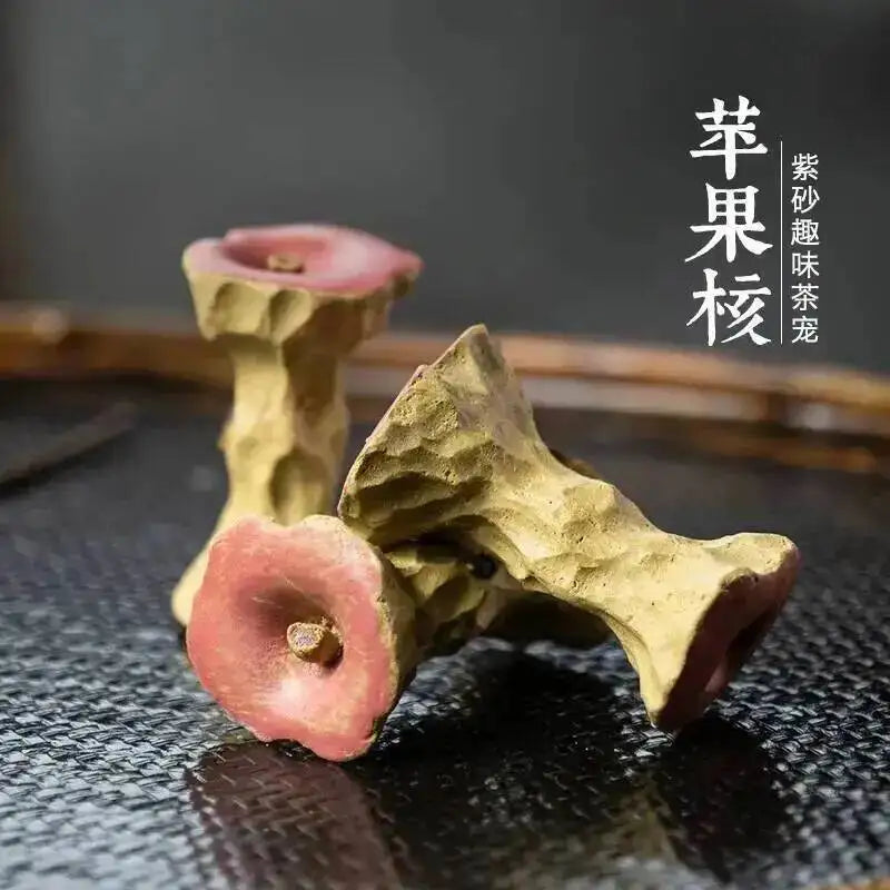 Original Ore Purple Clay Tea Pet Tea Play Apple Core Pen Holder Small Ornament Imitation Lid Drag Tea Ceremony Oasis Select