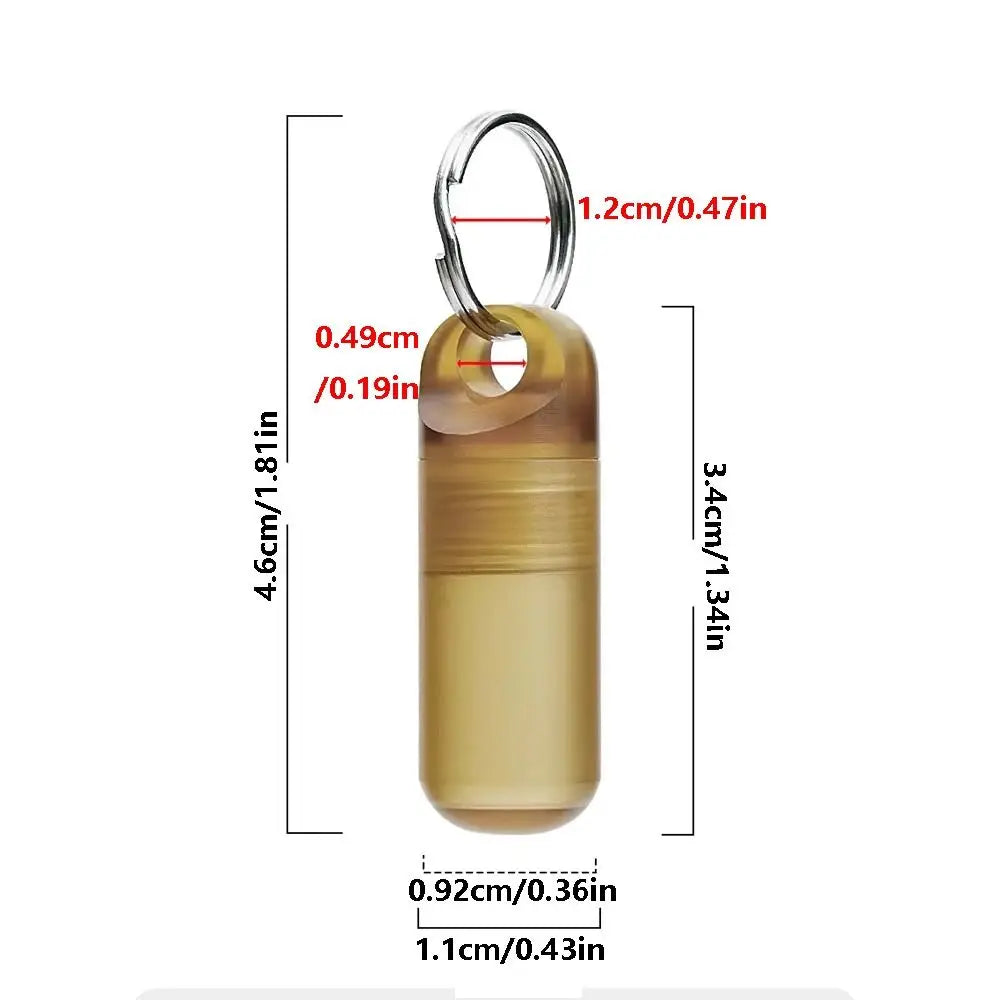 Small Size Hanging PEI Bottle Portable Waterproof Mini Pill Box Heat-resistant Multifunctional Emergency Pill Container Camping Oasis Select