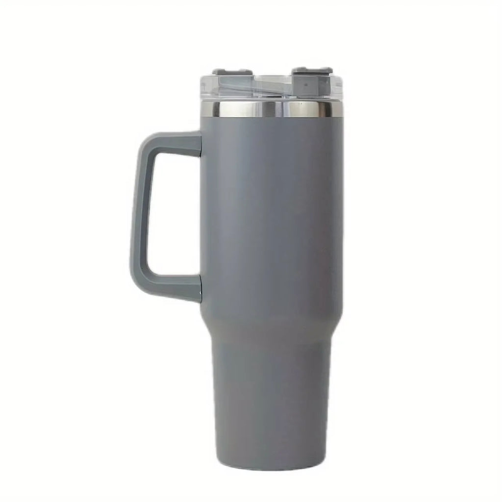 40oz Tumbler Vacuum Insulated Thermos Custom Travel Cup Stainless Steel Water Bottle Coffee Mugs With Handle Outdoor Drinkware Oasis Select DARK GRAY 1-1.5L