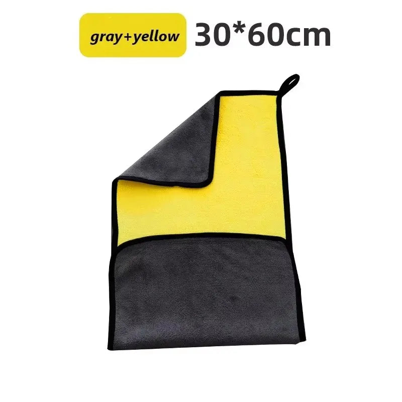 1/4pcs Thicken Microfiber Motorcycle Car Cleaning Towels Soft Drying Cloth Car Washing Towels Double Layer Clean Rags Detailing Oasis Select 1pcs-30x60cm