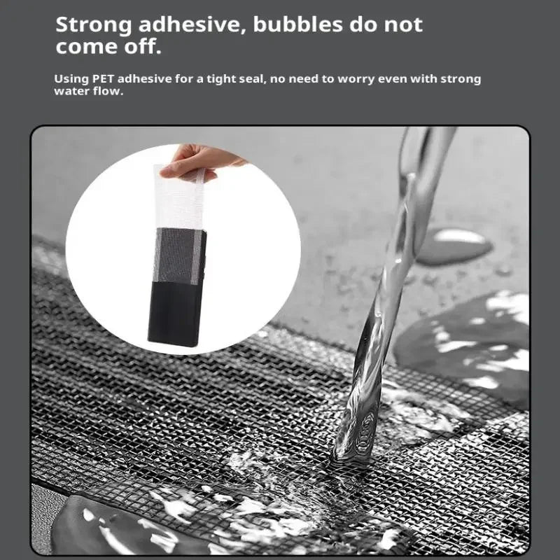 Self-Adhesive Floor Drain Stickers Cutable Shower Drain Hair Catcher Disposable Mesh Sink Strainer Filter Screen Sticker Oasis Select