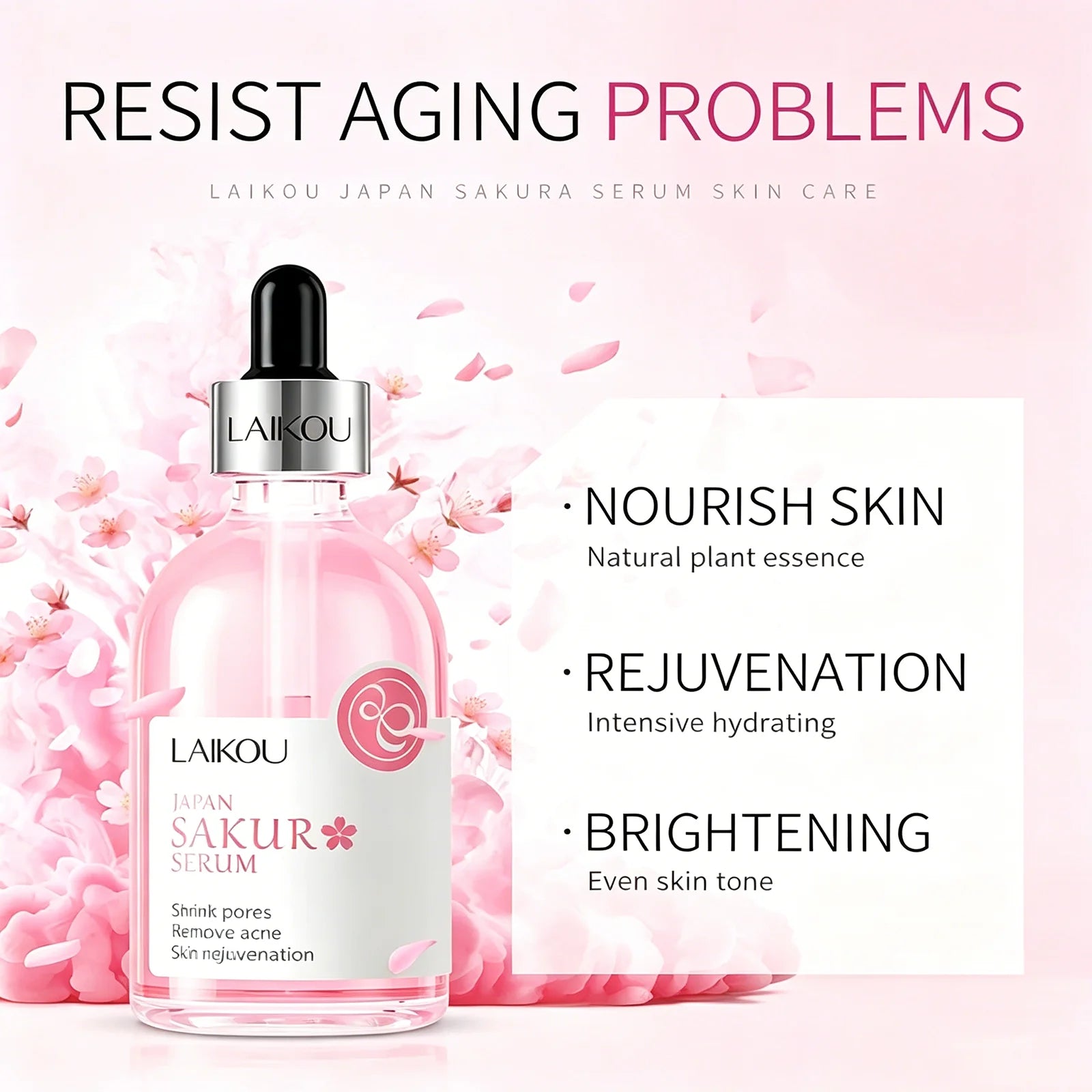 LAIKOU Sakura Face Serum – Moisturizing & Brightening 100ml Face Serum Oasis Select