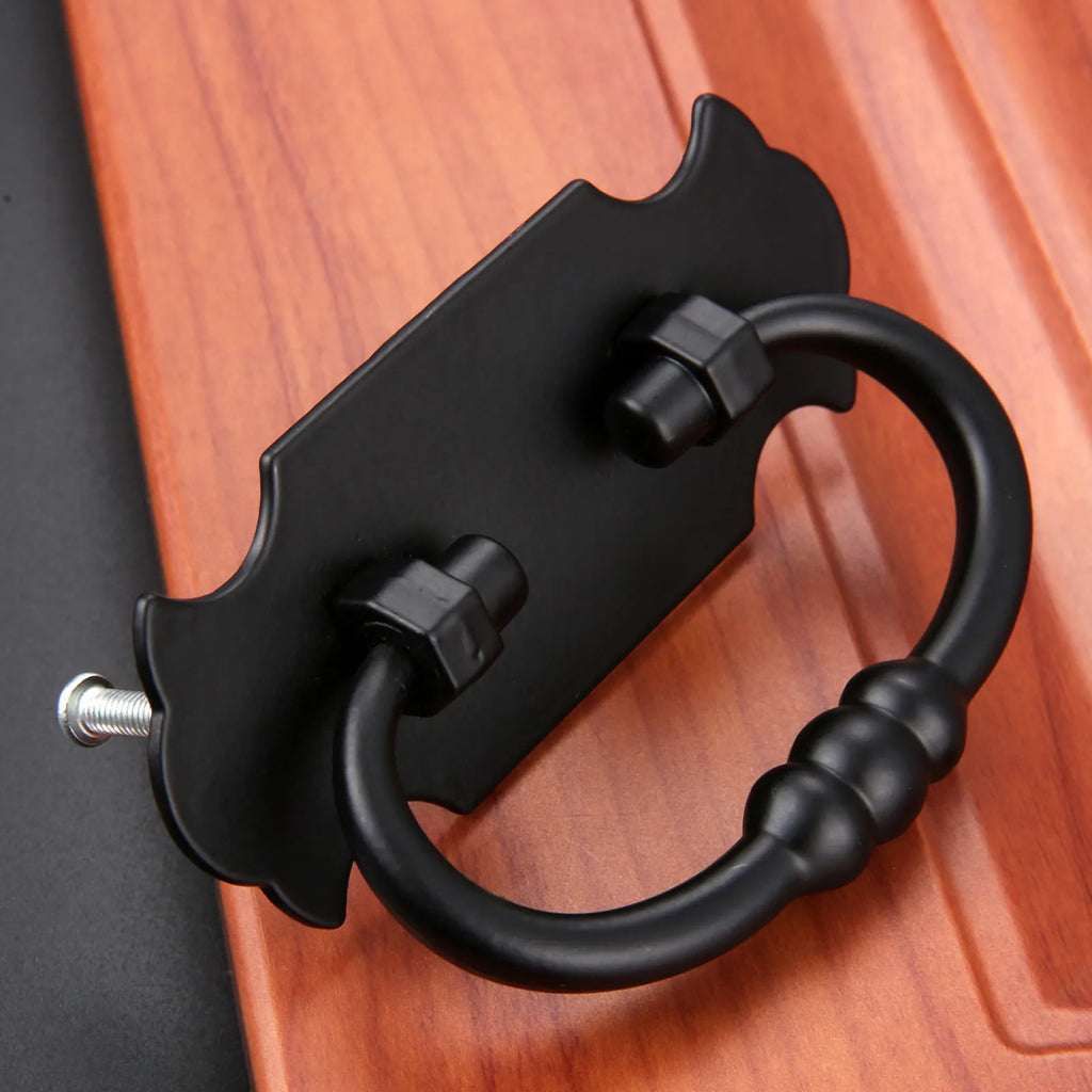 1Pc 88*56mm Black Handle Zinc Alloy Pull For Drawer Door Cabinet Bin Wardrobe Vintage Jewelry Chest Suitcase Furniture Hardware Oasis Select
