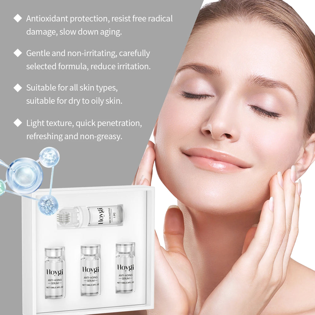 Hyaluronic Acid Essence Skin Care Roller Set Tightening Massage Facial Skin Smoothing Nourishing Improve Rough & Matte Skin Oasis Select