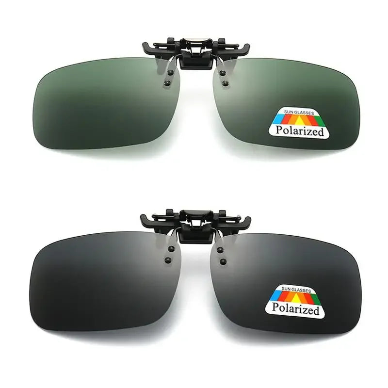 1/2/3/4pcs Polarized Glasses Clip Driving Night Vision Eyeglasses UV400 Outdoor Shades High Definition Sun Glasses Clips Oasis Select Green-Black S
