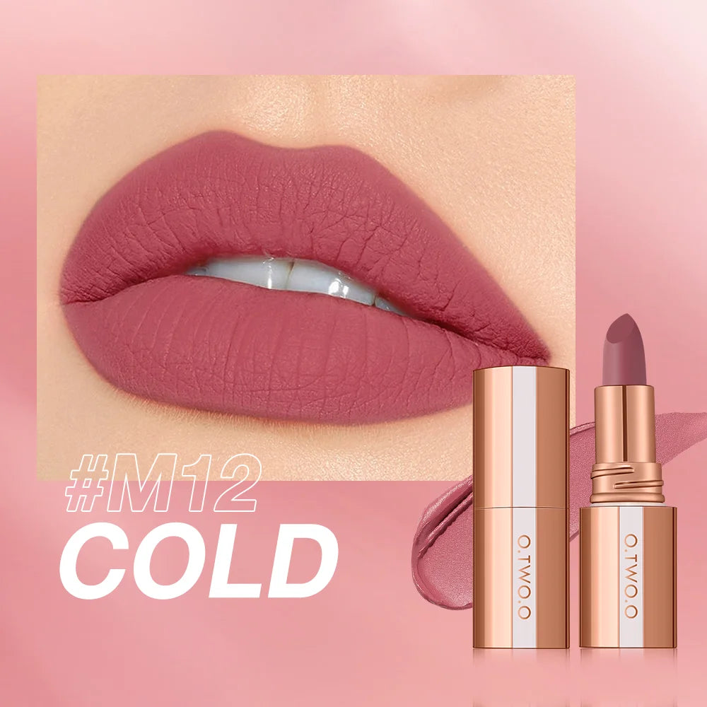 O.TWO.O Matte Lipstick | 8 Colors, Waterproof, Long-Lasting
