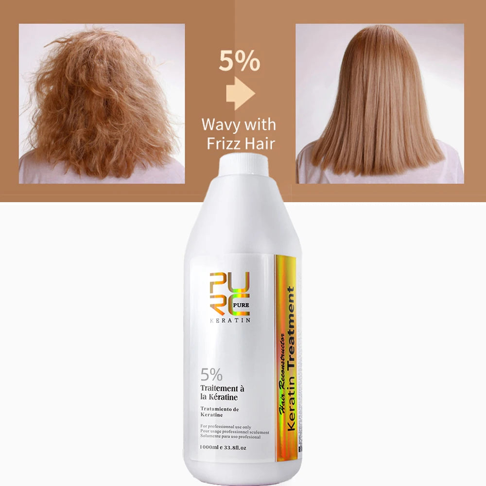1000ml Brazilian Keratin Hair Treatment 0%/5%/8%/12% Formalin Smoothing Straightening Soften Hair Care Professional Salon PURC Oasis Select 5 Degrees 1000ml Russian Federation