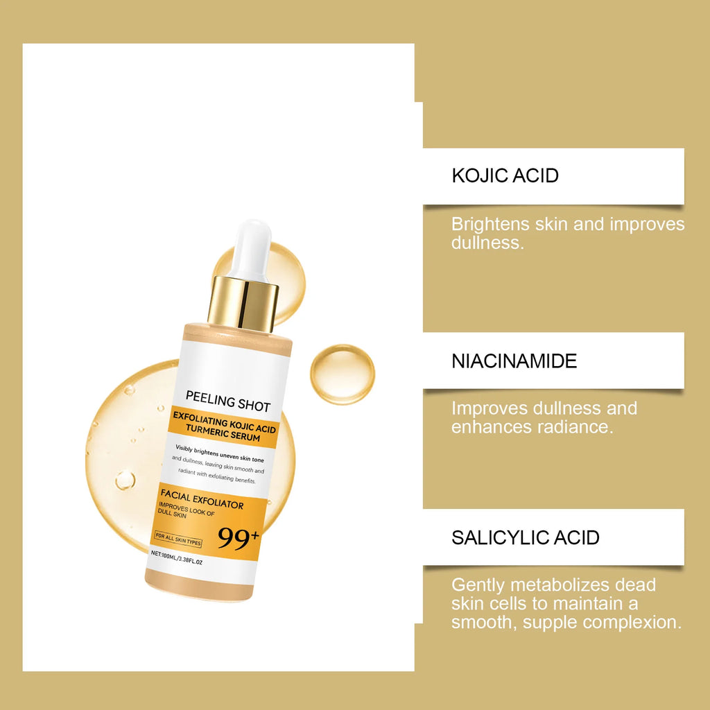 Kojic Acid & Turmeric Exfoliating Serum Spray | Skin Care