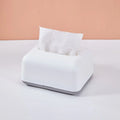 Simplicity Solid Color Napkin Holder Plastic Large Storage Tissue Case Fashion Car Tissue Box High Quality Paper Towel Box Oasis Select White