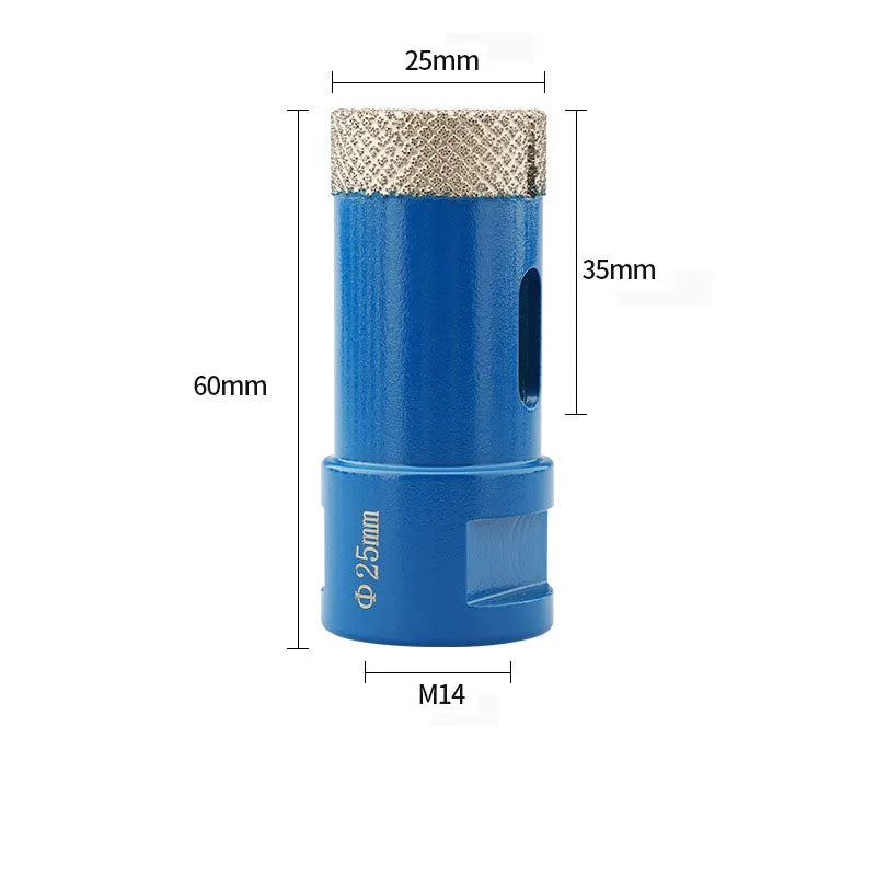 JUSTINLAU Dry Diamond Drilling Core Ceramic Tile Hole Saw Cutter Granite Marble Drill Bits Tiles Crowns with M14 Thread Opener Oasis Select 25mm
