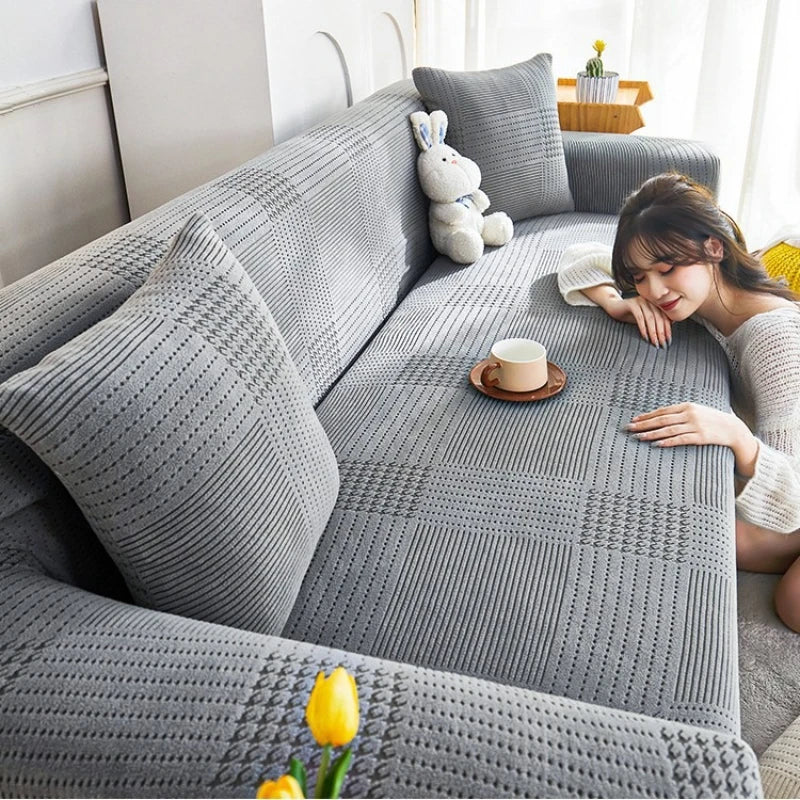 All-inclusive Universal Sofa Cover Anti-cat Scratch All-season Universal Lazy Sofa Blanket Full-cover L Shape Sofa Cover Oasis Select