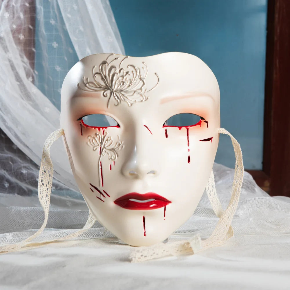 Mask Retro Hand Drawing Fashion Men and Women SameStyle Ancient Style Adult Style Hanfu Props Ball Party Secret Room Accessories Oasis Select Colorful