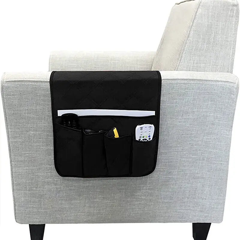 Sofa Armrest Organizer with 5 Pockets and Cup Holder Tray Couch Armchair Hanging Storage Bag for TV Remote Control Cellphone Oasis Select