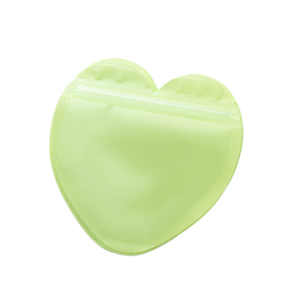 20pcs Heart Candy Plastic Bag For Wedding Birthday Party DIY Display Necklace Bracelet Gifts Packaging Pouch Small Businesses Oasis Select YELLOW 10x8.5cm