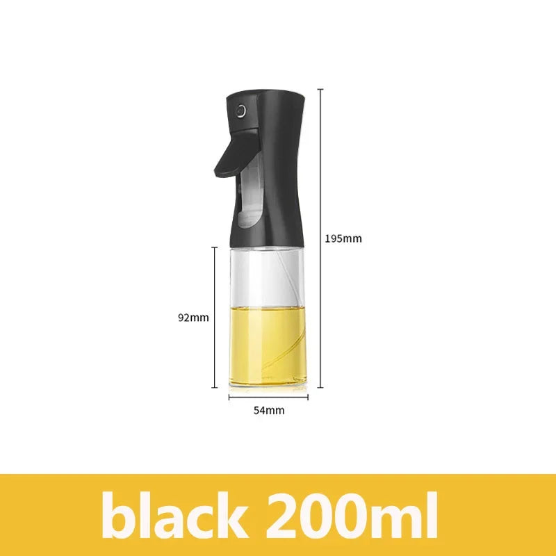 Oil Spray for Cooking - Olive Oil Dispenser Bottle Sprayer Mist-Reusable Food Grade Oil Vinegar,Spray Bottle Kitchen Accessories Oasis Select 200ml black