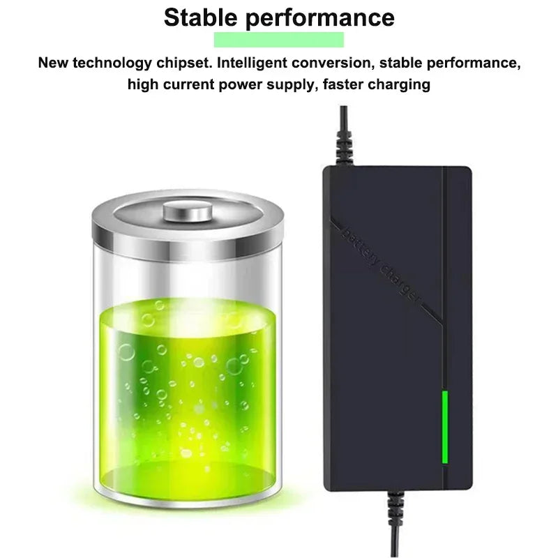 36V 48V 2A 5A Lithium Battery Charger Battery Pack 42V 54.6V 10S 13S Intelligent Fast Charging 110-240V Smart Charger US Plug Oasis Select