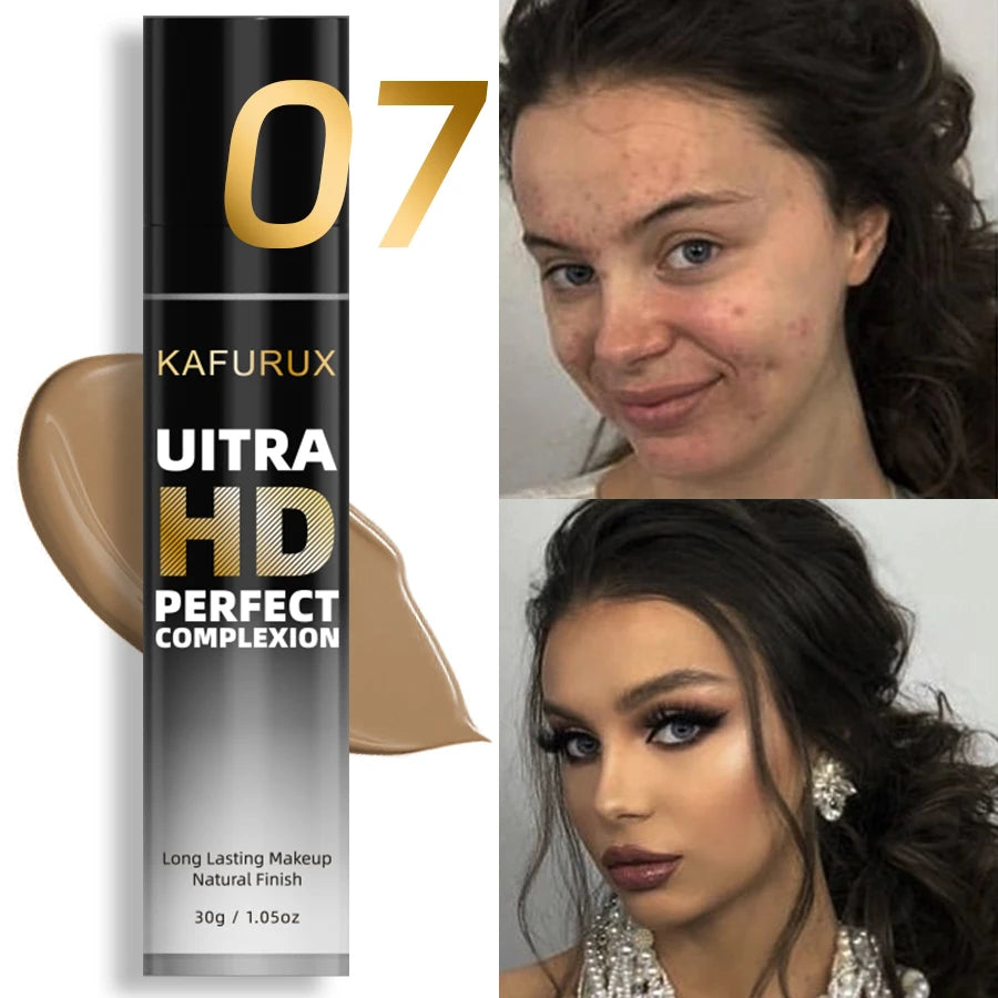 KAFURUX 8-Shade Full Coverage Matte Liquid Foundation 30g
