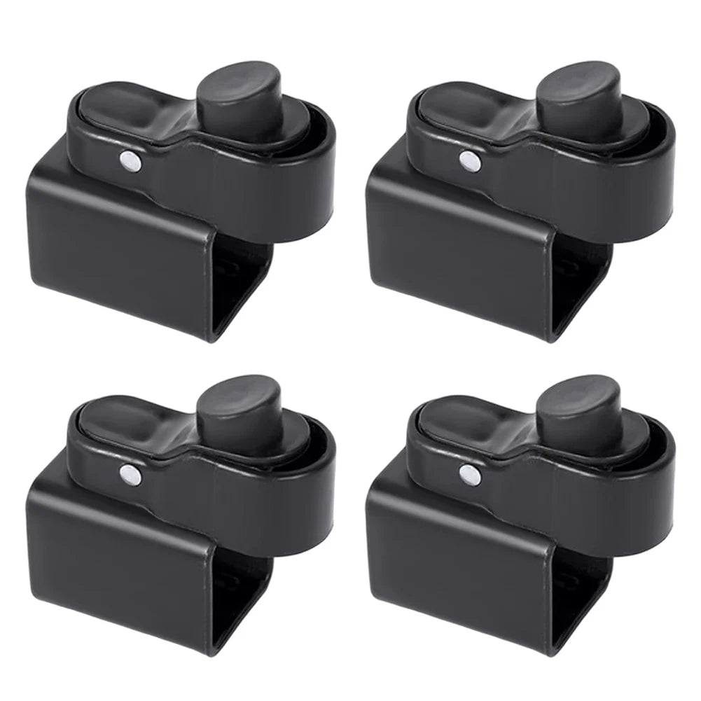 4pcs Gazebo Foot Button Replacement for Popup Tent Canopy Leg Poles Compatible with Square Pipes 34x34mm Secure Lock Design Oasis Select Down button