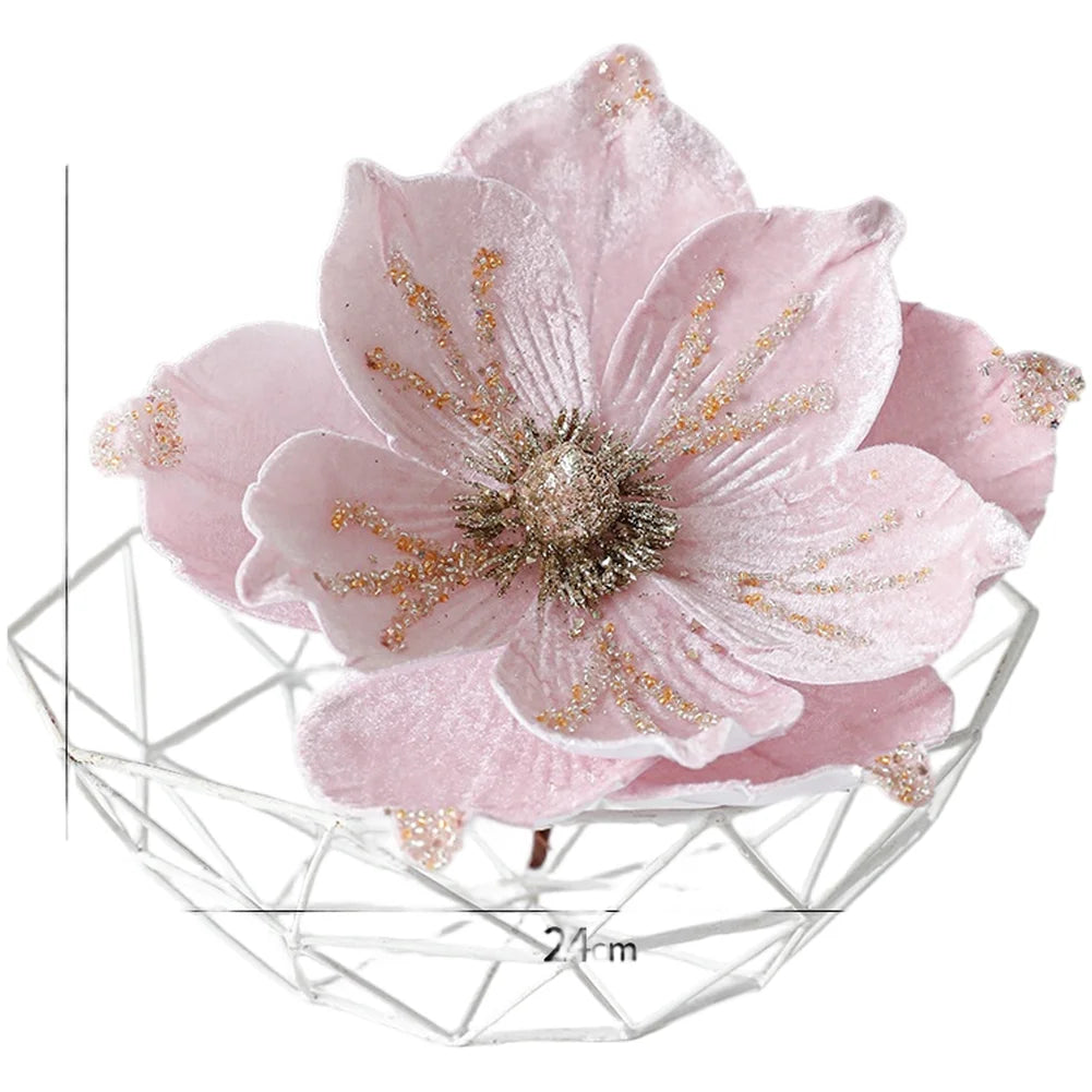 Holiday Home Decor Christmas Artificial Flower Elegant Touch Festive Ambiance Lifelike Design Artificial Flower Oasis Select Pink China Mainland