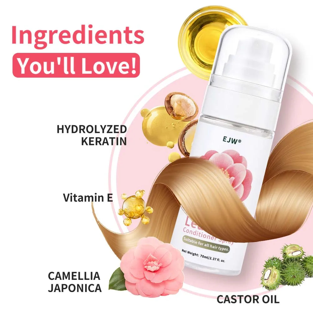 EJW Leave-In Conditioner Spray – Keratin Anti-Frizz Detangler Leave-In Conditioner Oasis Select