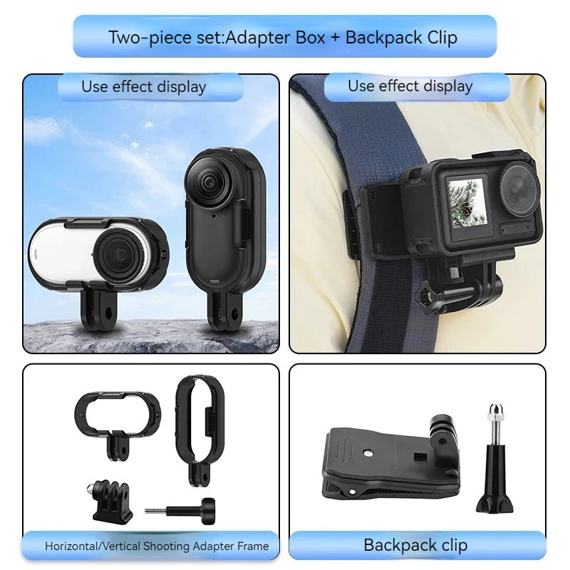 Insta360 GO3 & GO 3S Mount Set – Vertical & Horizontal Adapter