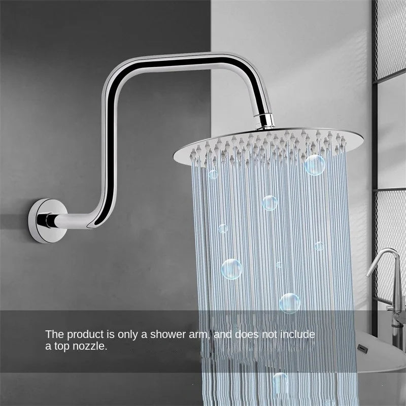 Wall Shower Head Pipe Arm Stainless Steel Shower Head Rainfall Tube Riser Extension Bracket for Bathroom Hardware Accessories Oasis Select