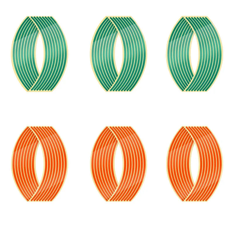 1-6set Wheel Sticker Reflective Rim Stripe Tape Bike Motorcycle Stickers For Honda For Kawasaki Z750 Z800 For YAMAHA MT07 MT09 Oasis Select Mix-6set