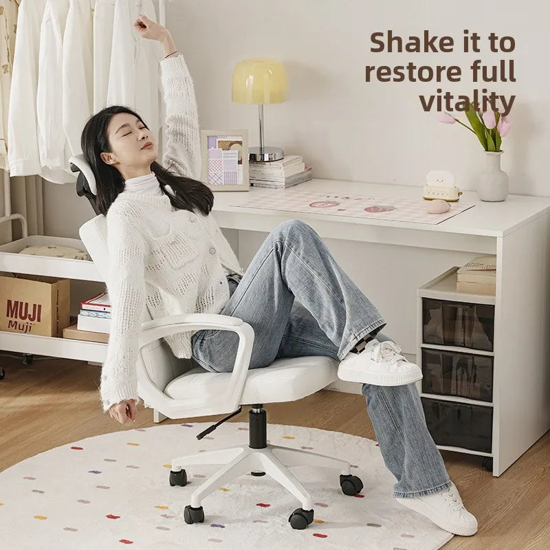 Computer chair home office chair sedentary comfortable seat bedroom college student dormitory makeup chair lifting backrest Oasis Select