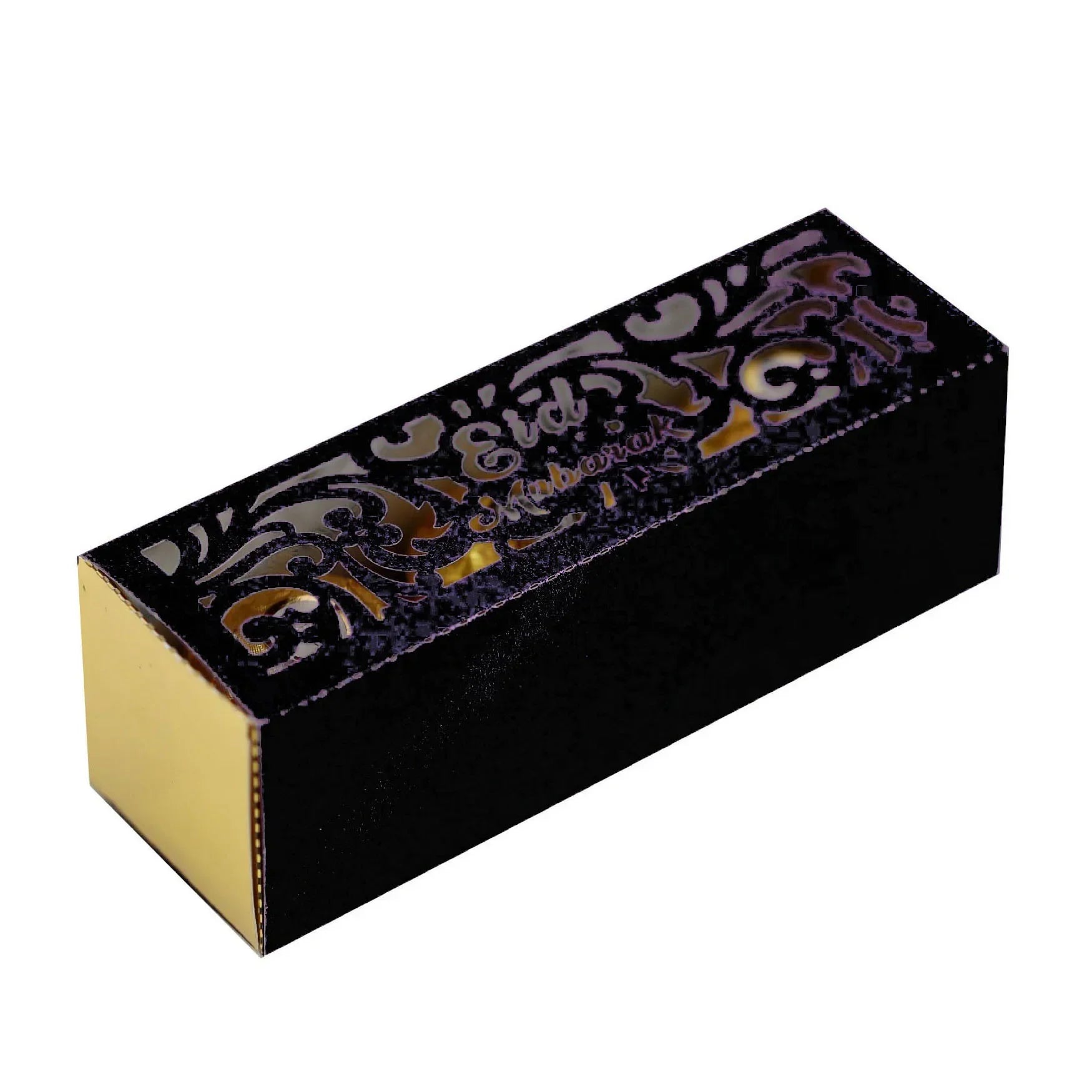 10Pcs EID Mubarak Candy Box Ramadan Kareem Candy Cookie Packing Box Muslim Islamic Festival Party Decoration Supplies Oasis Select Black 10pcs 12x4x4cm