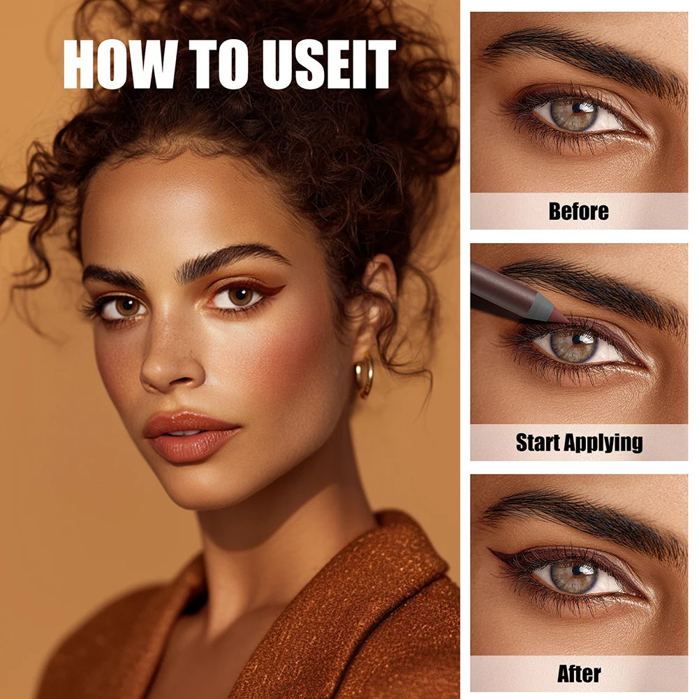 Waterproof Black Brown Eyeliner Gel Pencil Ultra-fine Matte Smooth Oasis Select