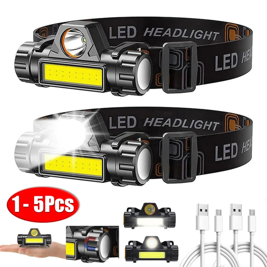 Rechargeable COB LED Headlamp | Magnetic, Waterproof, 300 Lumens