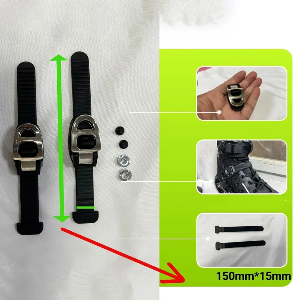 Replacement 2pcs For Inline Roller Skates and Ice Skates Skate Buckles with MicroAdjust 150mm Strap Lightweight Oasis Select