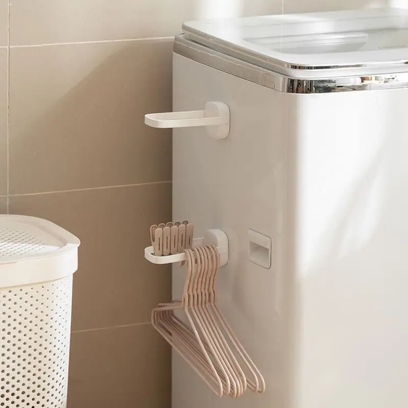 2PCS Hanger Storage Rack Adjustable Finishing No Punching Wall-mounted Multi-functional Hanger Storage Rack Oasis Select