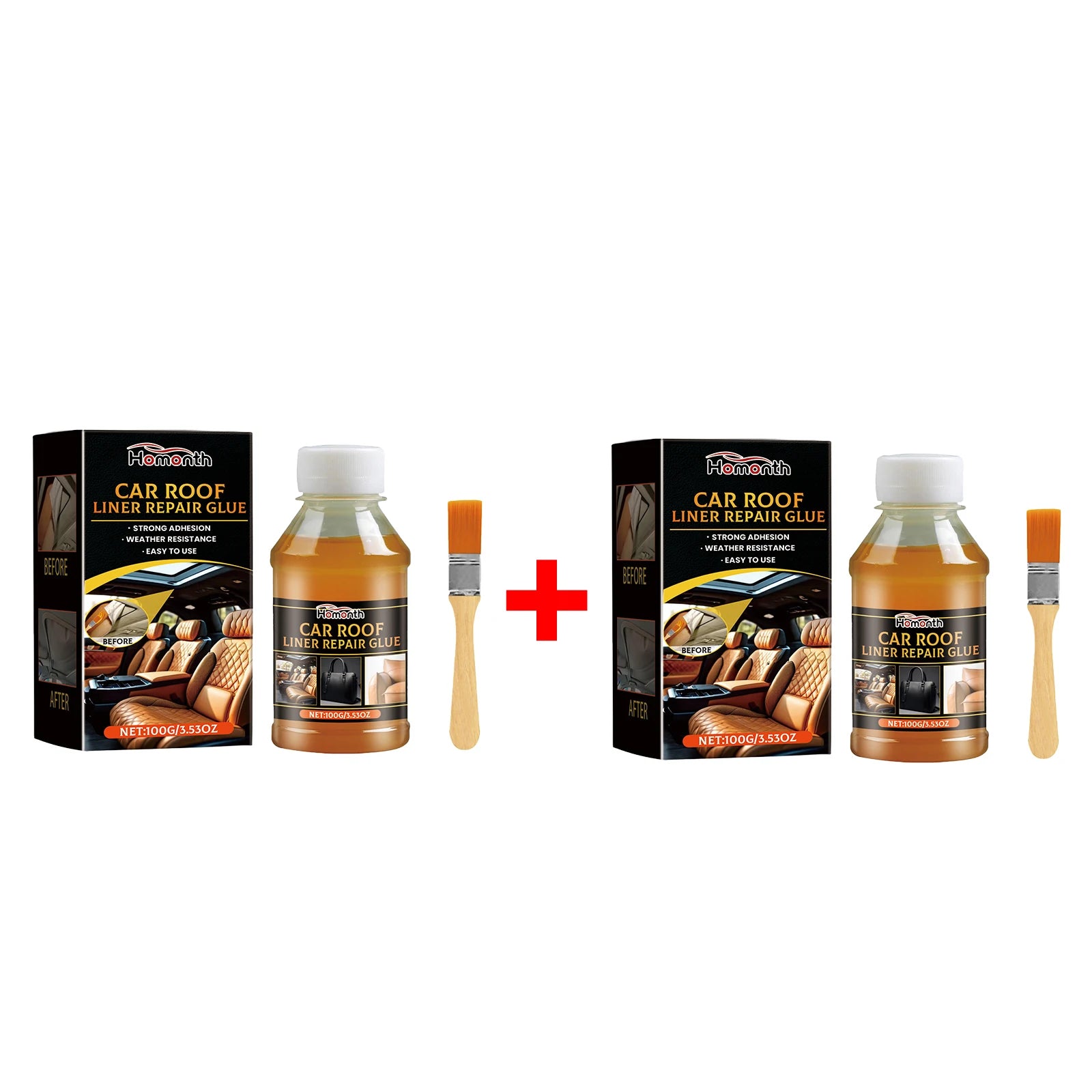 Car Roof Liner Adhesive Car Roof Fabric Glue Auto Front Rear Window Edge Sealing Strips Waterproof Dustproof Protector Oasis Select 2pcs